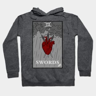 Three Of Swords Hoodie